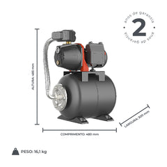 Bomba d'água Autoaspirante XKJ800IA5 1,0HP Bivolt - Lepono