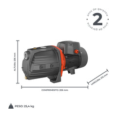 Bomba d'água Autoaspirante AJM150 2,0HP Bivolt - Lepono