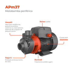 Bomba d´água Periférica APM37 0,5HP - Lepono