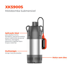 Bomba d'água Submersível XKS900S 0,75HP - Lepono