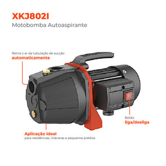 Bomba d'água Autoaspirante XKJ802 1,1HP - Lepono