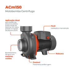 Bomba d'água Centrífuga ACM150 2,0HP - Lepono