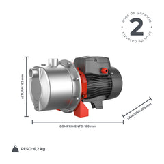 Bomba d'água Autoaspirante AJM45S 0,6 HP - Lepono