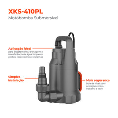 Bomba d'água Submersível XKS410PL 0,5HP - Lepono